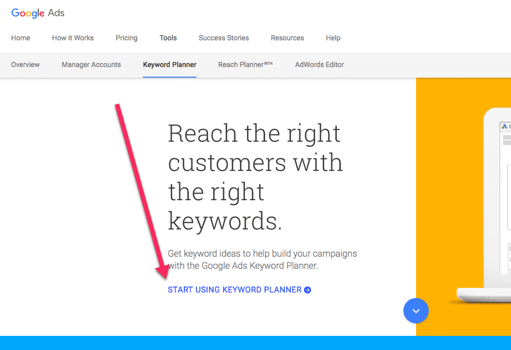 where is the google keyword planner
