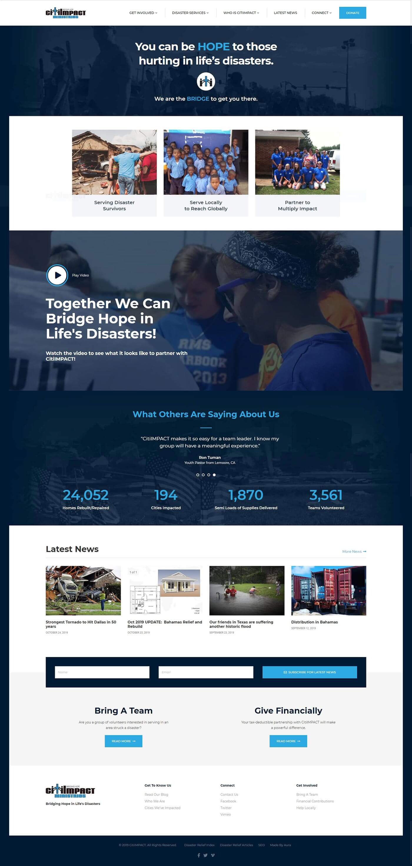 Website design for an NGO